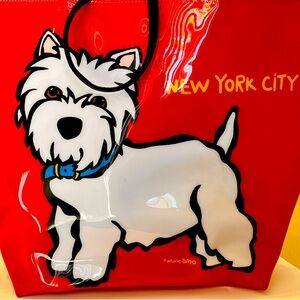 Red Dog Tote Bag